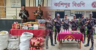 বিজিবির পৃথক অভিযানে বিপুল পরিমাণ মাদক ও চোরাচালানি মালামাল জব্দ